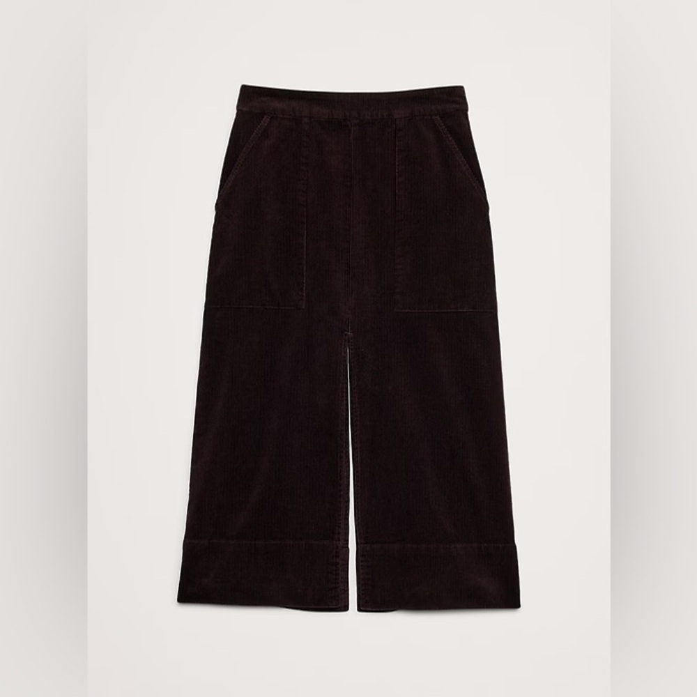 NEW! Banana Republic Sonoma Wine Red Corduroy Midi Skirt - Size 8 - Picture 4 of 6
